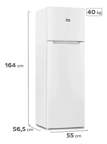 Heladera Gafa 257l Top Freezer Puerta Reversible Blanca Hgf252b Blanco