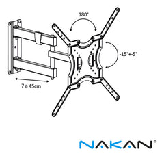 Soporte Extensible Nakan Para Tv De 13 A 65 Spl-578 Color Negro