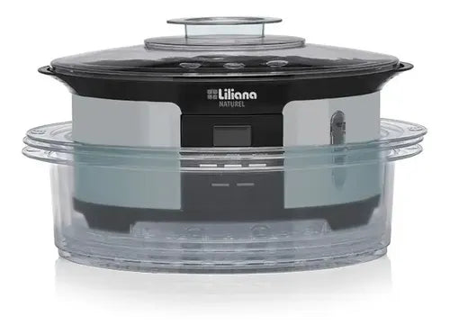 Vaporiera Digital Naturel Liliana Av930 3 Niveles Tio Musa Gris/negro