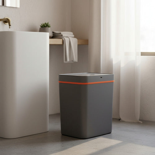 Cesto De Basura Con Sensor Inteligente Vivendi 51303 De 15l Gris