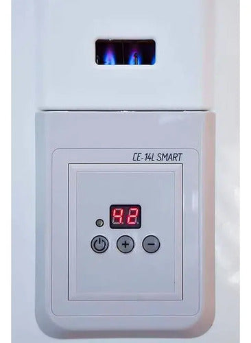 Calefón Gas Natural Escorial 14l Blanco Digital Automático Energía A Gn