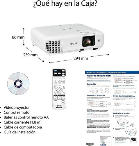 Proyector Epson Powerlite Powerlite X49 3600lm Blanco