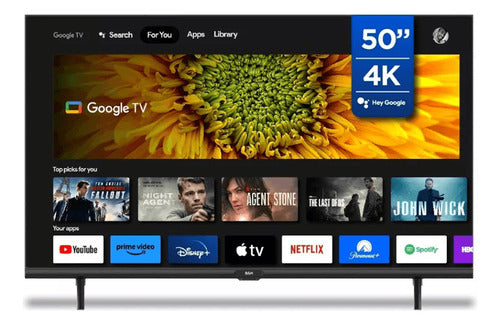 Smart Tv De 50 Bgh Google Tv B5023us6g 4k Con Pantalla Led C