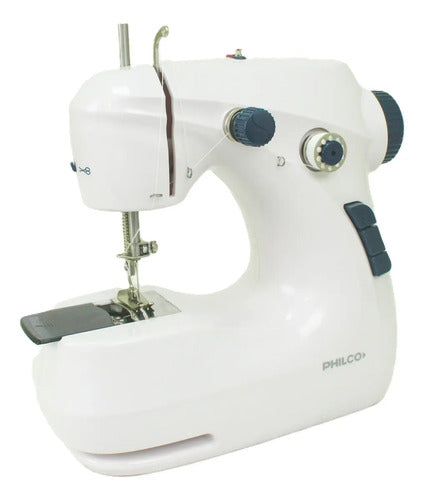 Máquina De Coser Mini Philco Mcp2401 2 Velocidades Color Blanco