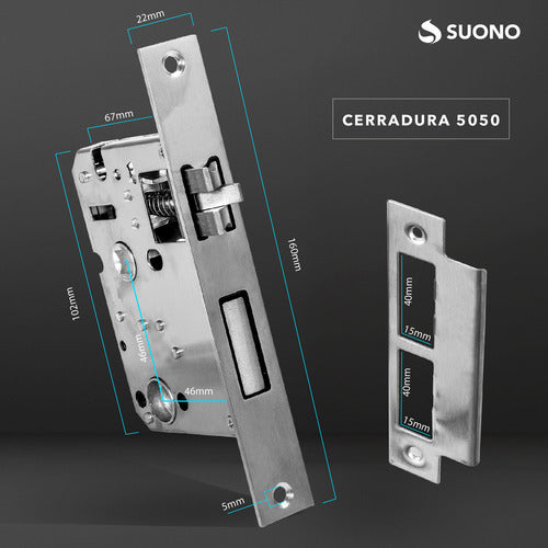 Cerradura Inteligente Suono Smart Lock Mini Huella Digital S Negro