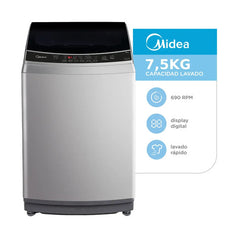 Lavarropas De Carga Superior Midea Mls-75ge04n Color Gris