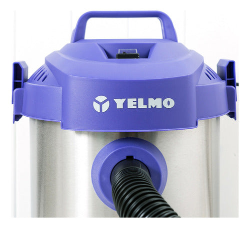 Aspiradora De Tacho Yelmo Ecociclo 16l As-3314 Plateada E Índigo 50hz Plateado/índigo