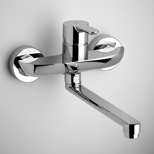 Grifería De Pared Monocomando Cocina Fv 406/b5 Puelo Cromo Cromo Cromado