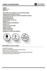 Balanza De Cocina Ultracomb Bl-6001 3kg Digital Led 3 Kg Rojo