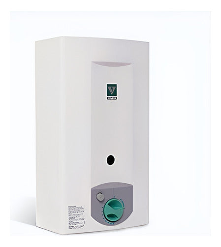 Calefón A Gas De Tiraje Natural De 14 Litros Volcan 315krv Color Blanco Tipo De Gas Gn