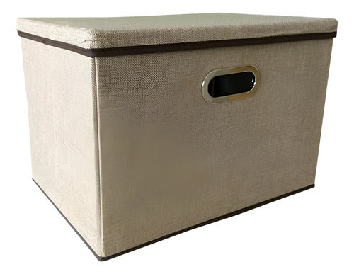 Caja Organizadora Plegable Con Tapa Plegable 45x30 Tio Musa Marrón