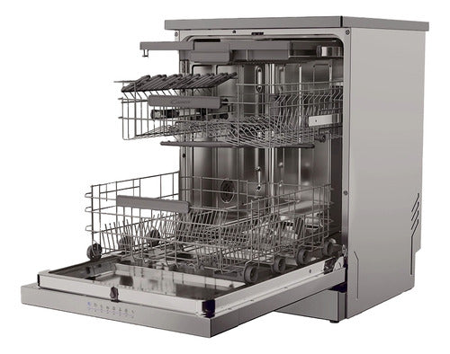 Lavavajillas De 16 Cubiertos Candy Cf6c4f1ps Inverter Wifi Plateado