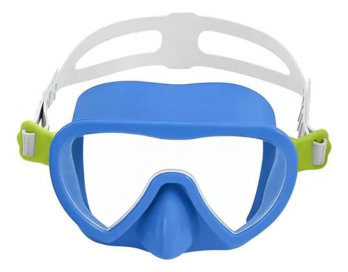 Set De Buceo Snorkel Aletas Niños +3 Bestway 25039 Azul/verde