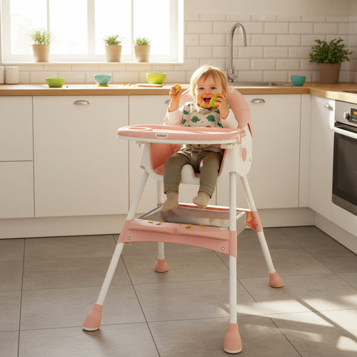 Silla De Comer Reclinable 3 En 1 Bebesit 6651-b Rosa H:15kg Rosa