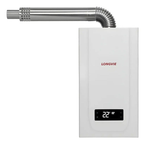 Calefón Balanceado Forz. Longvie Cbf15 Natural Pilotless 15l Blanco Gn