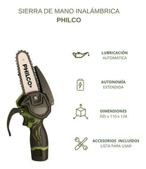 Electosierra De Mano Philco Pem12ase1p 12v Verde