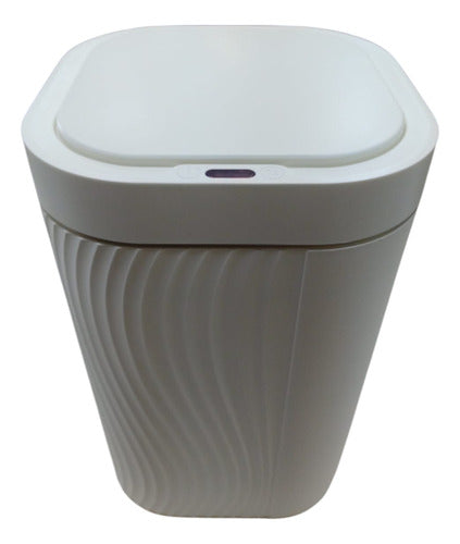 Cesto De Basura Inteligente Con Sensor Vivendi De 15lts Blanco