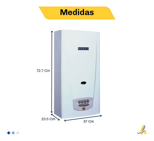 Calefón Orbis 315bbo Botonera C/ Encendido Manual Color Blanco Tipo De Gas Gn