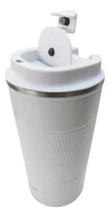Vaso Termico Promo Frio Calor Con Tapa Acero Inox Vivendi Blanco Lisa