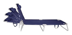 Reposera Cama Plegable Reclinable Aluminio Botafogo Azul Cts Azul
