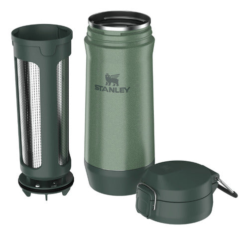 Yerbera Stanley Classic Stay Fresh 500gr Verde Despolvillador De Yerba Mate Tamizador Saca Polvo