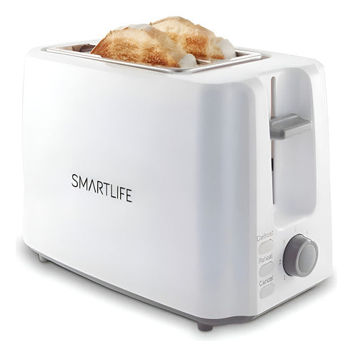 Tostadora Eléctrica Smartlife Doble Ranura Con 6 Niveles  Blanco