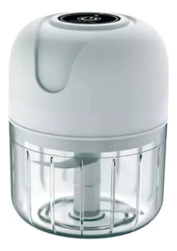 Mini Picadora Electrica Procesadora Alimentos Portatil Usb Blanco