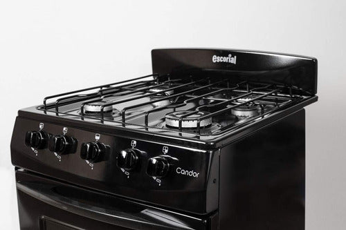 Cocina A Gas Natural Escorial Candor S2 Negra Cs Negro