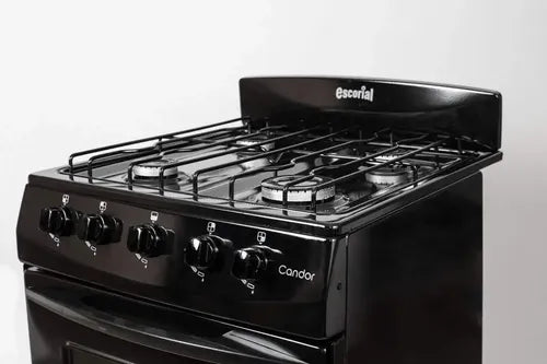 Cocina A Gas Natural Escorial Candor S2 Negra Cs Negro