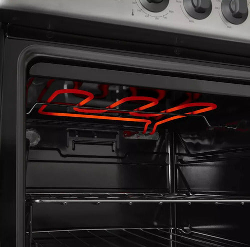 Cocina A Gas Longvie 21601xt Inox Grill Eléctrico De 60cm Acero Inoxidable