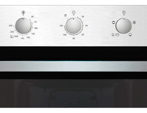 Horno Empotrable Cata Ses7104x 60cm Inox 65lts Plateado Negro