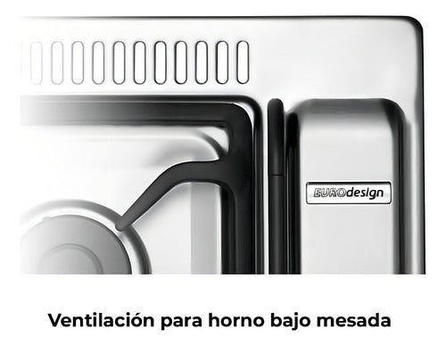 Anafe A Gas Longvie A2600rxf Inox Rejillas De Ventilación Color Gris