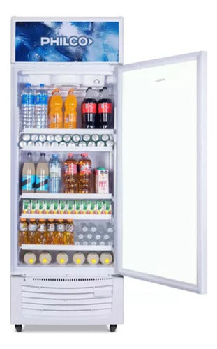 Heladera Exhibidora Vertical Philco Phev528b2 Blanca 528l Cs - Blanco