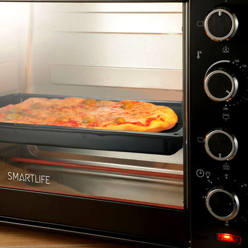 Horno Electrico Smartlife Conveccion Spiedo 70 Litros Color Negro
