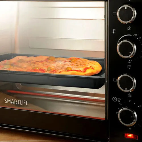 Horno Electrico Smartlife Conveccion Spiedo 70 Litros Color Negro