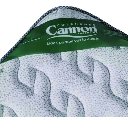 Colchón De Resortes Cannon Resortes Doral 2 Plazas 140x190x27 Gris/negro