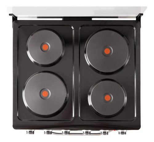 Cocina Electrica Telefunken Ekxl01v Inox 60cm Luz Horno Plateado