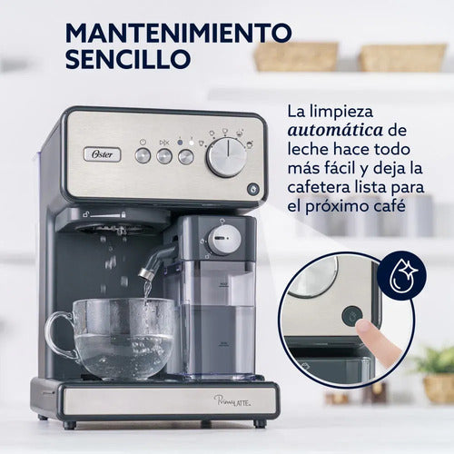 Cafetera Espresso Automatica Oster 6604s Primalatte 15 Bar Plateado