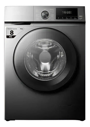Lavarropas Carga Frontal Tcl P108afl Inverter 8kg 1400rpm Gris Oscuro