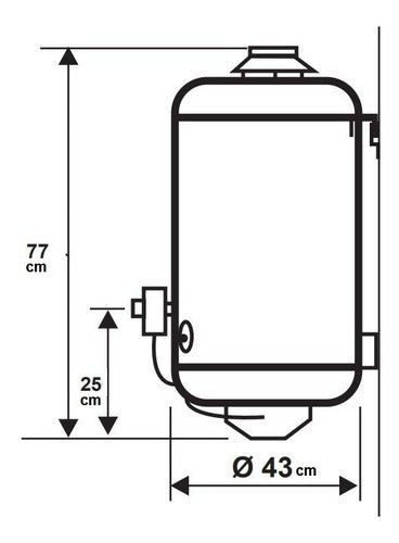 Termotanque A Gas De Carga Superior Ecotermo Le51  Blanco