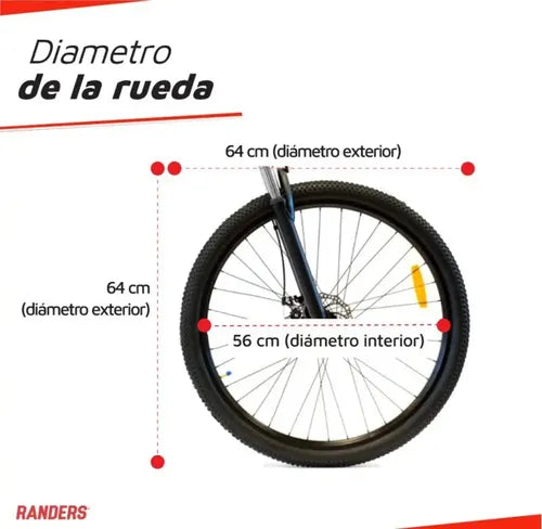 Bicicleta Rodado 29 Randers Bke-2129-le Aluminio Azul Negro Azul/negro M