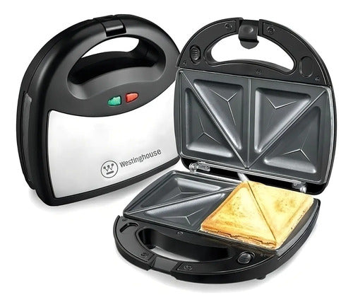 Sandwichera 3 Placas Waflera Grill Sandwichera 3 En 1 Westinghouse Color Plateado