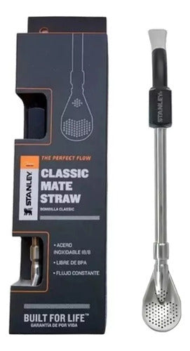 Bombilla Para Mate Stanley Original Spoon Inox Negro Sin Bpa