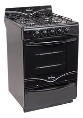 Cocina Florencia Recta 5517f A Gas Con Puerta Con Visor Color Negro