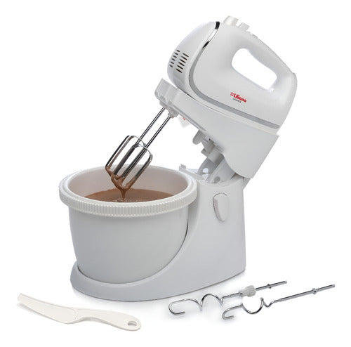 Batidora Con Bowl Liliana Ab102 Giramix De 3lts Y 450w Blanco