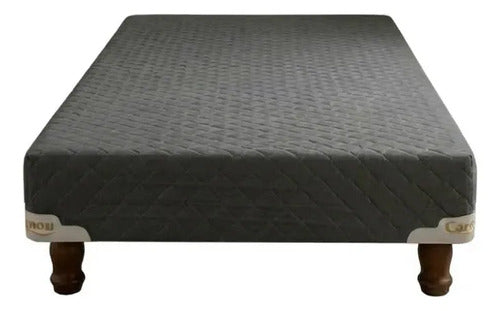 Base Sommier De 1 Plaza 1/2 Cannon De 190x90x21 Cm Gris Oscuro