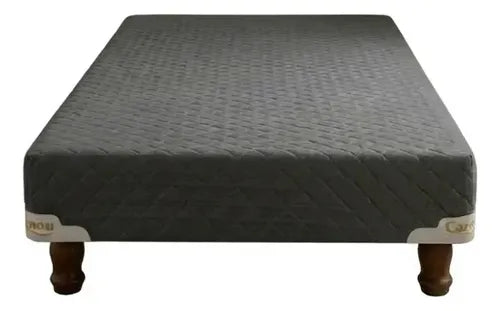 Base Sommier De 1 Plaza 1/2 Cannon De 190x90x21 Cm Gris Oscuro