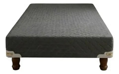 Base Sommier De 1 Plaza 1/2 Cannon De 190x90x21 Cm Gris Oscuro