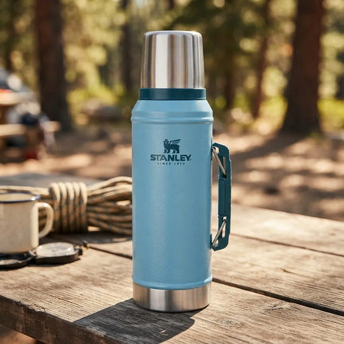 Termo Stanley 950 Ml Con Manija Pico Cebador Original Celeste