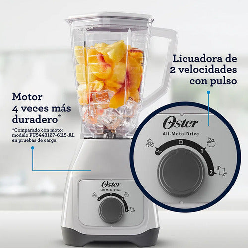 Licuadora Oster Blstkap Pica Hielo Acople Metálico 1.25l Negra 550w Color Negro